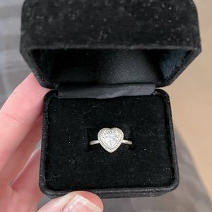 Pandora Sparkling Heart Ring - Sterling Silver